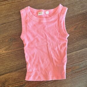 GAP Kids Pink Ribbed Tank Top